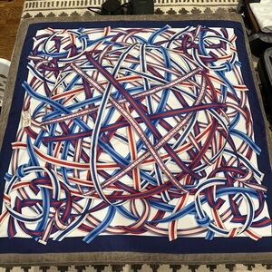 Gucci Colorful Ribbon Pattern Scarf, 34” x 34”